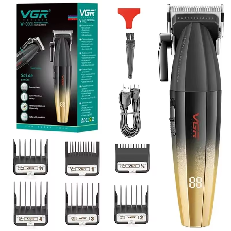 オリジナル VGR 金属 9000RPM プロフェッショナルメンズバリカン充電式ヘアトリマー理容室コードレスヘアカット電気サロン