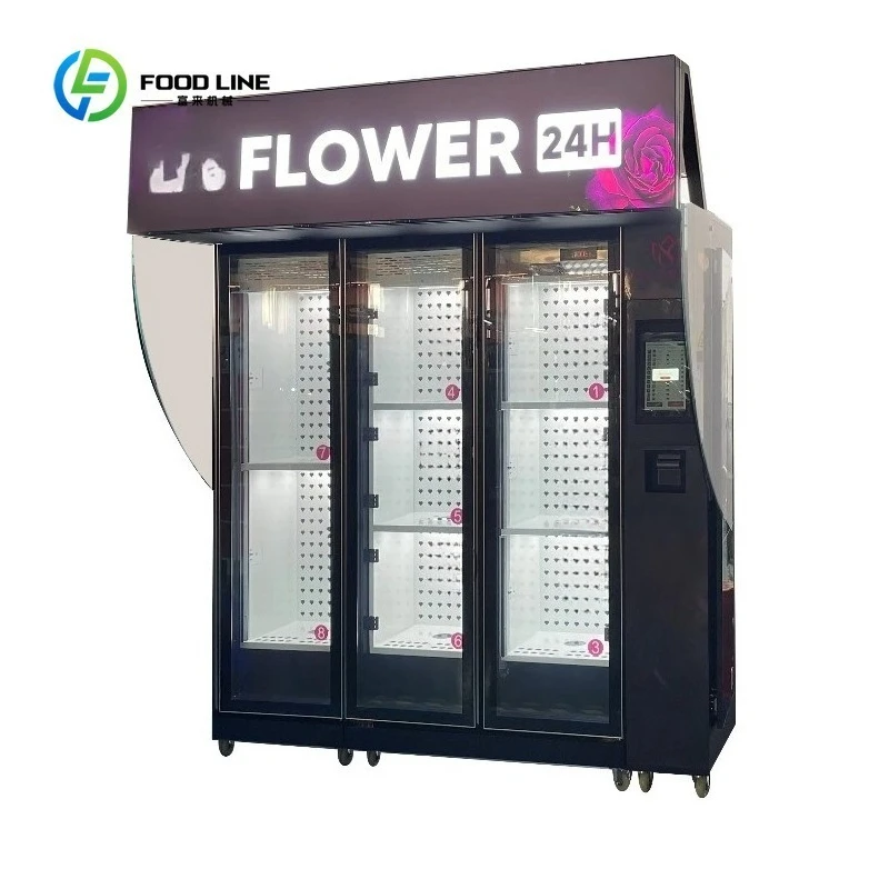屋外自動販売機 8 ロッカーグリッド新鮮な野菜果物花自動販売機温度制御高品質