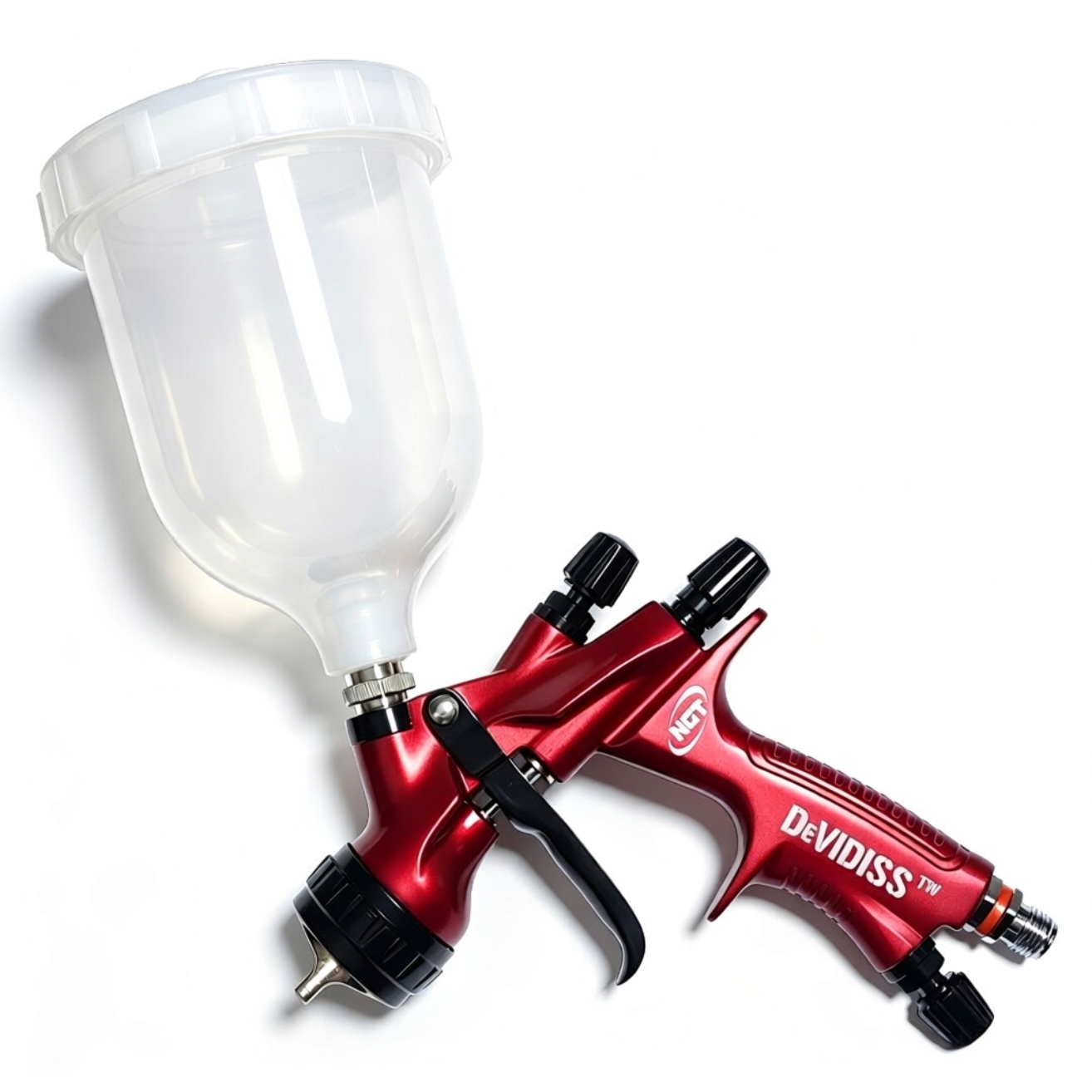 DEVIDISS HVLP NGT プロ TE20 Lite スプレーガンキットプロフェッショナル 1.3 ミリメートルノズル車のペイントアプリケーションすべての車のペイントに快適
