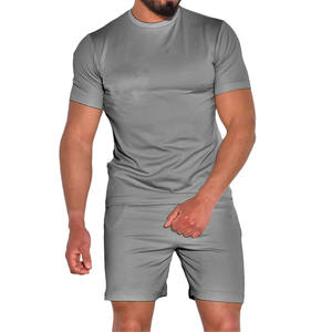 Best-Selling Men's Summer Two-Piece Casual Set: T-Shirt and Shorts, Streetwear, Custom Logo, Terry Cloth, Quick-Dry 2026