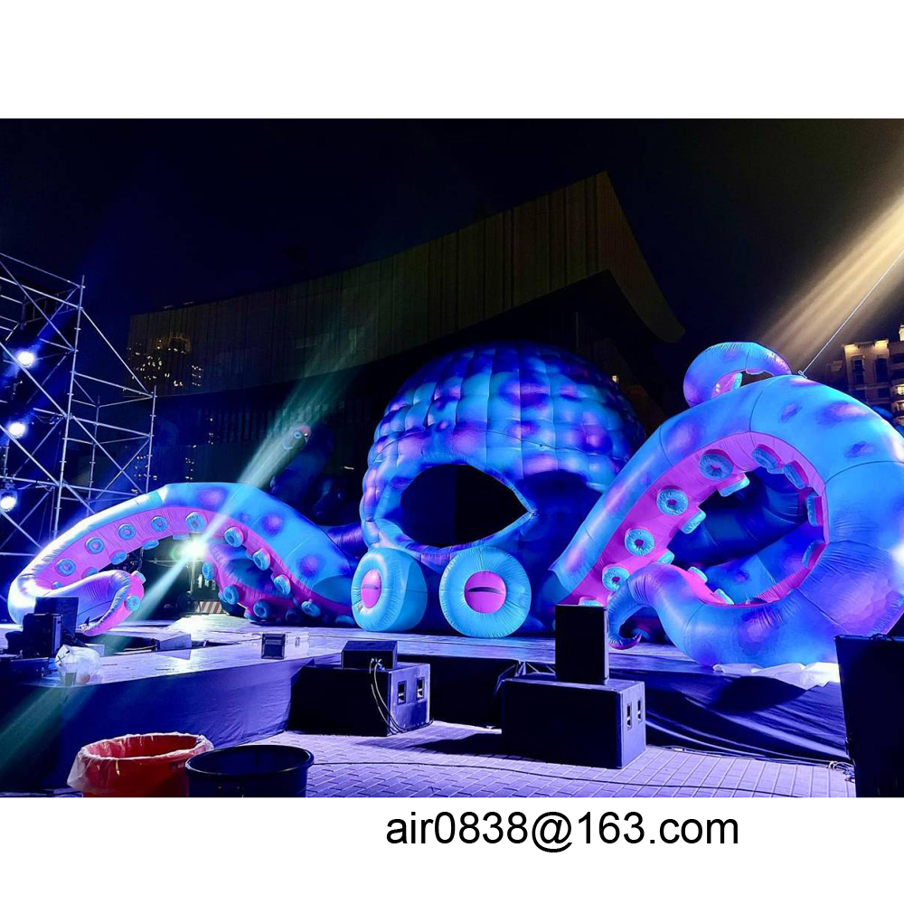 10 メートルインフレータブルタコ Dj ステージブース巨大なインフレータブルタコ送風機付き海洋イベント装飾送料無料