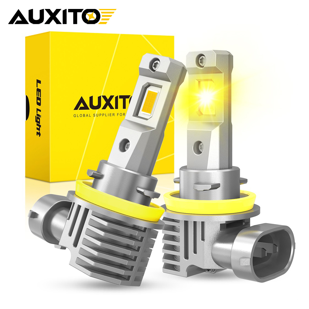 AUXITO 2個 H11 LED フォグランプ バルブ Canbus 3000K イエロー H8 H9 H16(JP) 9005 HB3 9006 HB4 LED 車 DRL ドライビングランプ 6500K ホワイト 12V