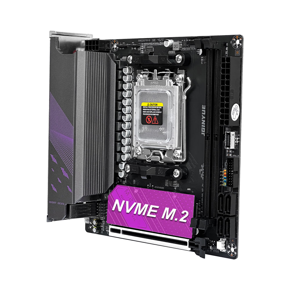 JGINYUE B650i ナイトデビルメインボード ITX ミニ DDR5 コンピュータ AM5 サポート 7000 シリーズ CPU