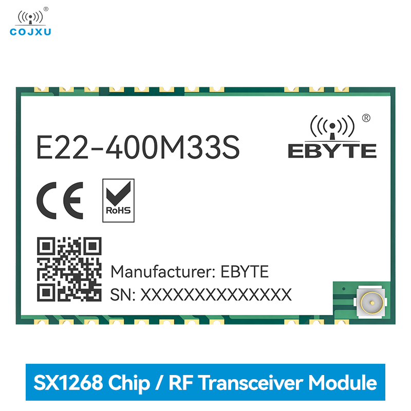 SX1268 433MHz 33dBm LoRa RF モジュール IPEX スタンプホール E22-400M33S 16KM 高精度 TCXO ワイヤレスデータ送信機および受信機
