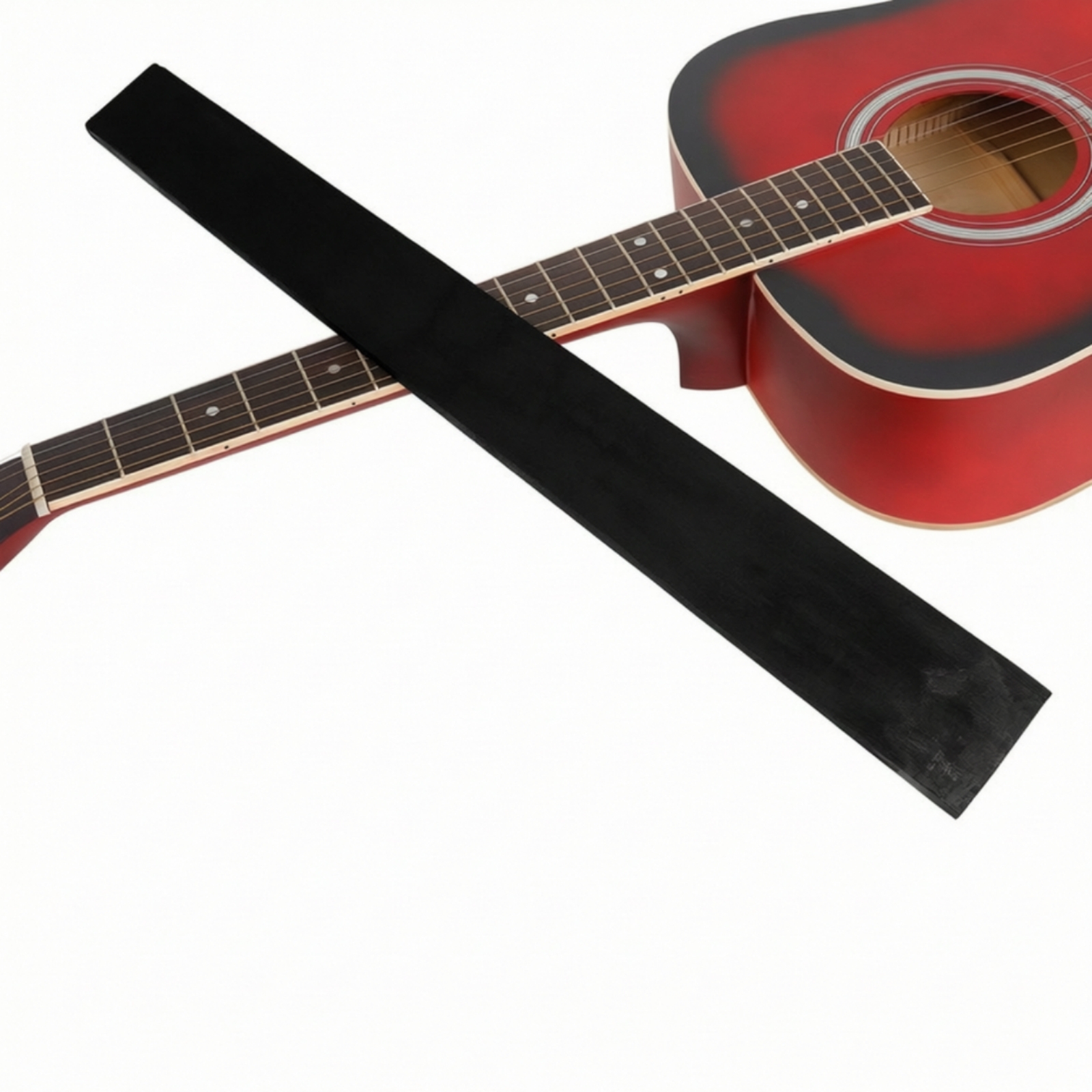 エボニー指板ブランク高密度低音指板ブランク木材スロットなし木材アンフレット弦楽器製作者、楽器修理用