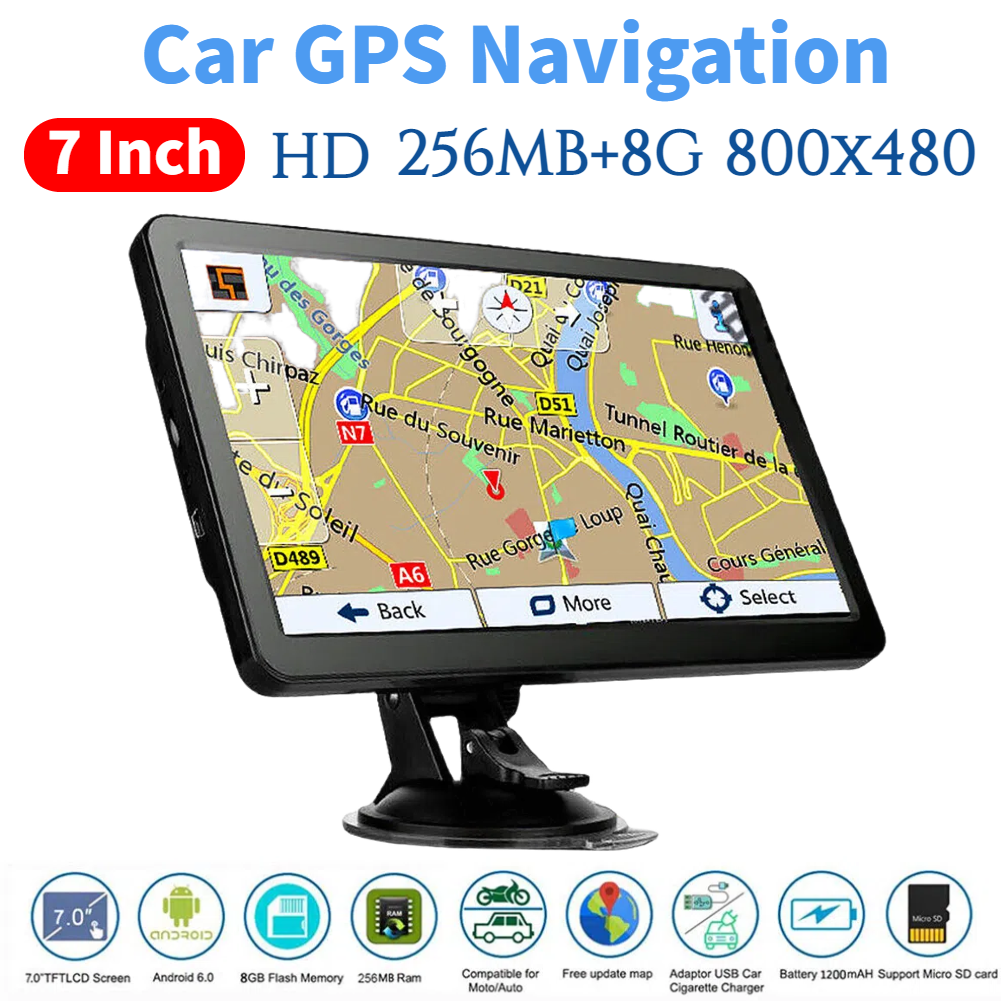 7 インチ HD カー GPS ナビゲーション FM トランスミッターナビゲーションシステムタッチスクリーンポータブルナビゲーターオーストラリア北米ヨーロッパ地図