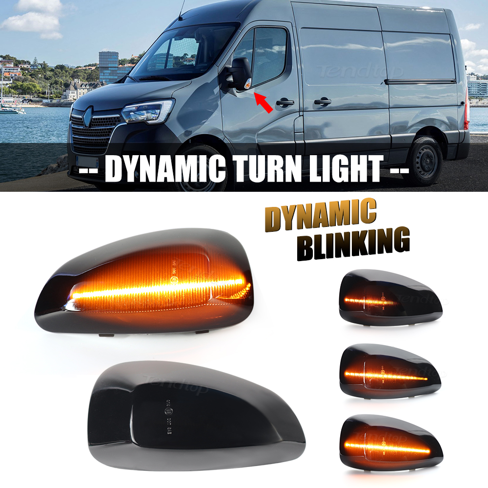 2xダイナミック LED ライト ウインカー ウインカー サイドミラー インジケーター ルノー マスター MK3 ボクソール オペル モヴァーノ 日産インタースター用