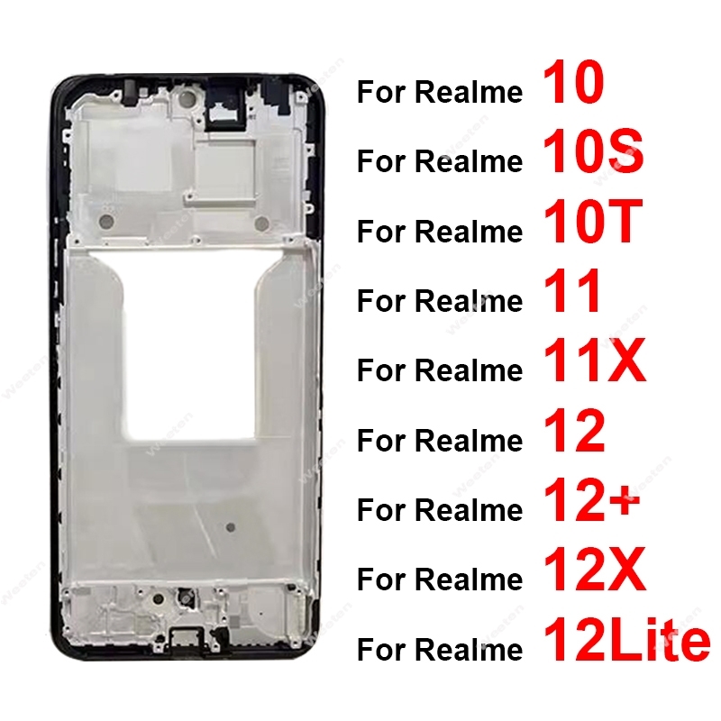Realme ため 10 11 12 プラス 10S 10T 11X 12X 12 12Lite 12 Lite 4 グラム 5 グラム lcd フレームハウジングフロント lcd フレームホルダーカバーベゼル部品