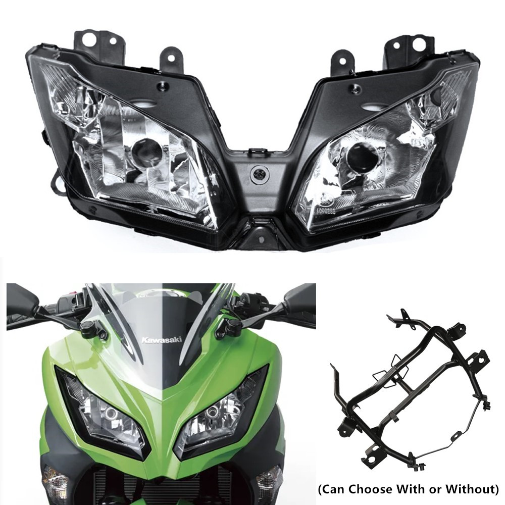 オートバイのヘッドライトアセンブリカワサキ NINJA250 忍者 300 EX300 2012-2018 ヘッドランプアクセサリー