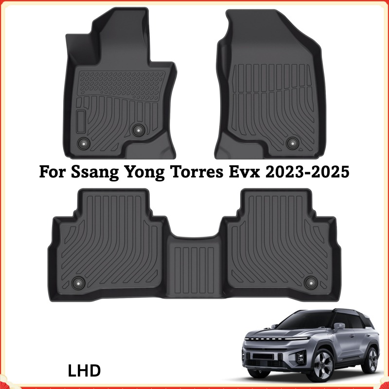 TPE フロアマット 2023-2025 KGM SsangYong Torres EVX LHD 用 |カスタムフィット防水滑り止めカーアクセサリー