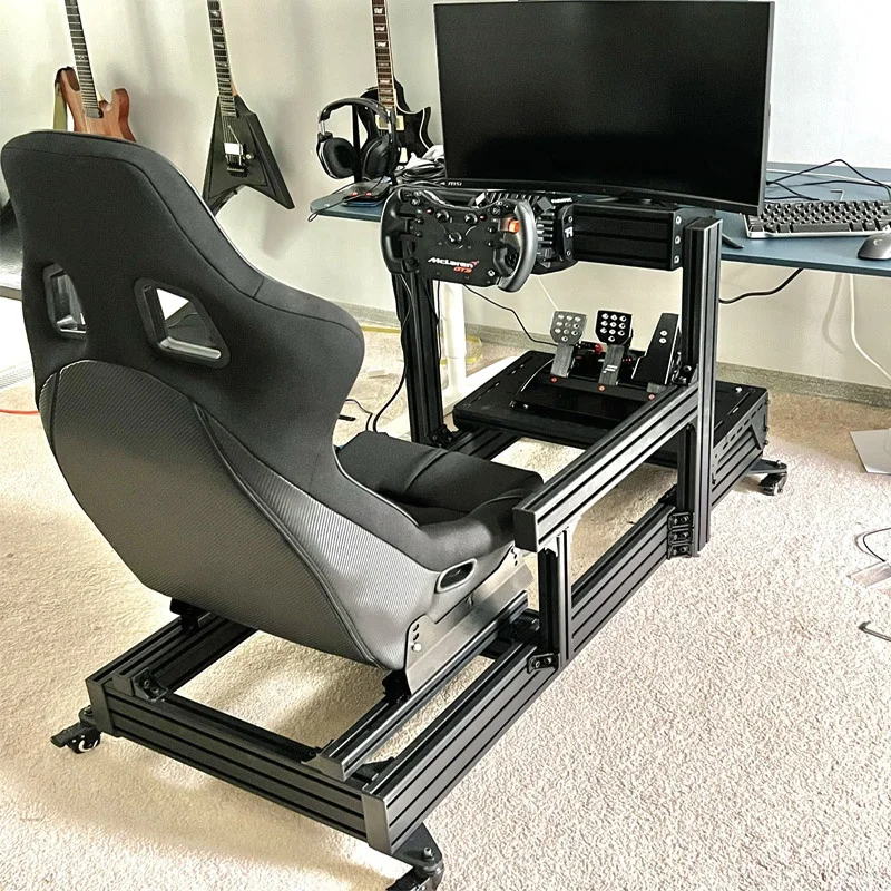 レーシングセットアームサスペンションディスプレイホルダー 4080 t スロットアルミ押出プロファイル Sim レーシングリグレーシングトラック運転エミュレータ