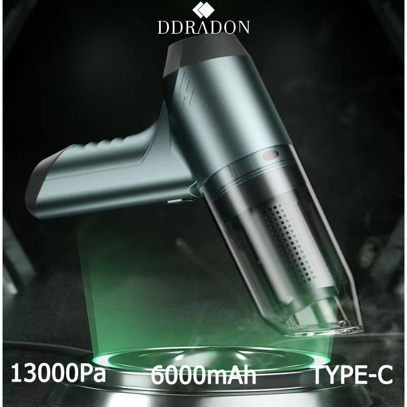 DDRADON 9000Pa ワイヤレス車の掃除機ハンドヘルドミニポータブルコードレス掃除機車のホームデスクトップペットクリーニング