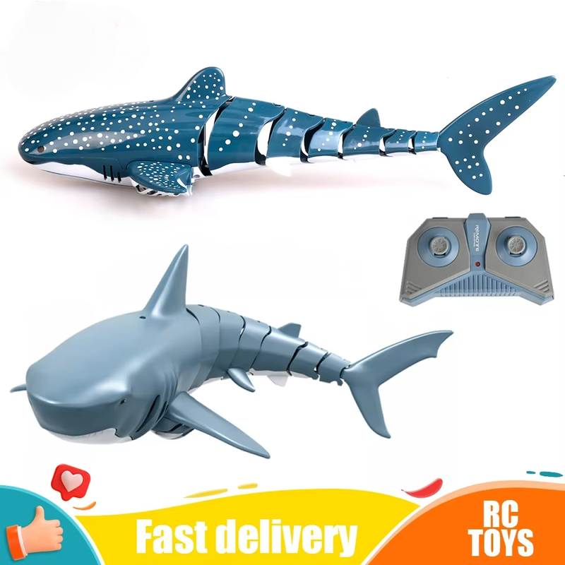 2.4 グラムシミュレーションリモートコントロール動物ライト付き潜水艦ロボットスプレー水 Rc サメのおもちゃ電気魚屋外子供のおもちゃ男の子
