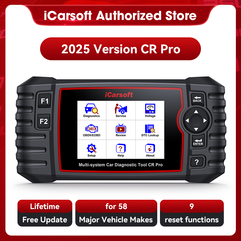 iCarsoft CR Pro 診断スキャン ツール、フル システム診断完全な車両カバレッジ 9 サービス リセット生涯無料ソフトウェア アップデート