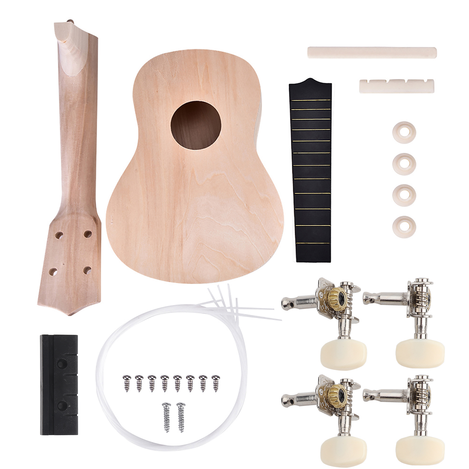 21 インチバスウッド 4 弦ウクレレ DIY キット楽器アクセサリー DIY ウクレレウクレレ DIY キットバスウッドウクレレ楽器アクセサリー
