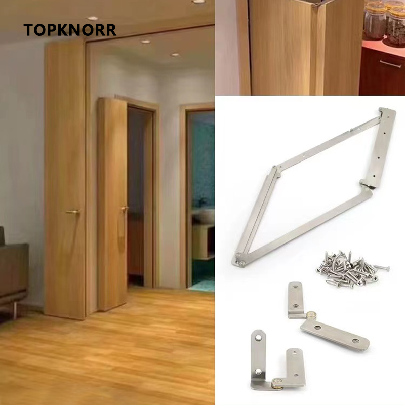 ワードローブ 180 度折りたたみフラットドアアクセサリー家庭用ドアクロークドアパーティションドアハードウェアコネクタアクセサリー