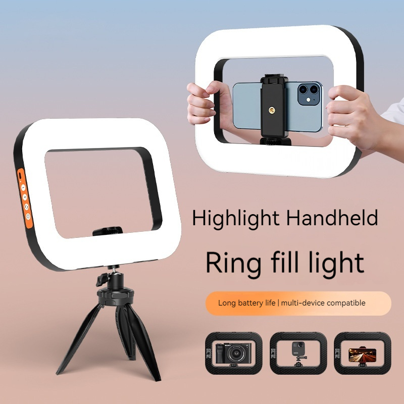 新しいハンドヘルドリング LED 充電式補助光ポータブル携帯電話生放送写真デスクトップウサギケージ Selfie ライト