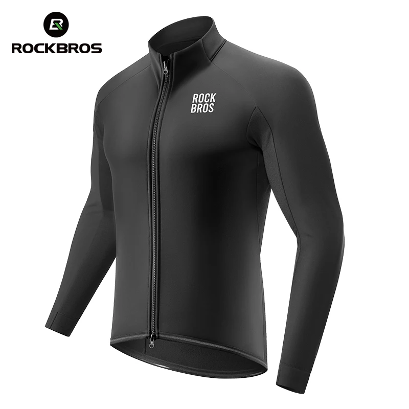 ROCKBROS 暖かいサイクリングジャケットメンズコートプロフェッショナルサーマルフリースサイクリング服 3 シーズン防風アウトドアスポーツジャケット