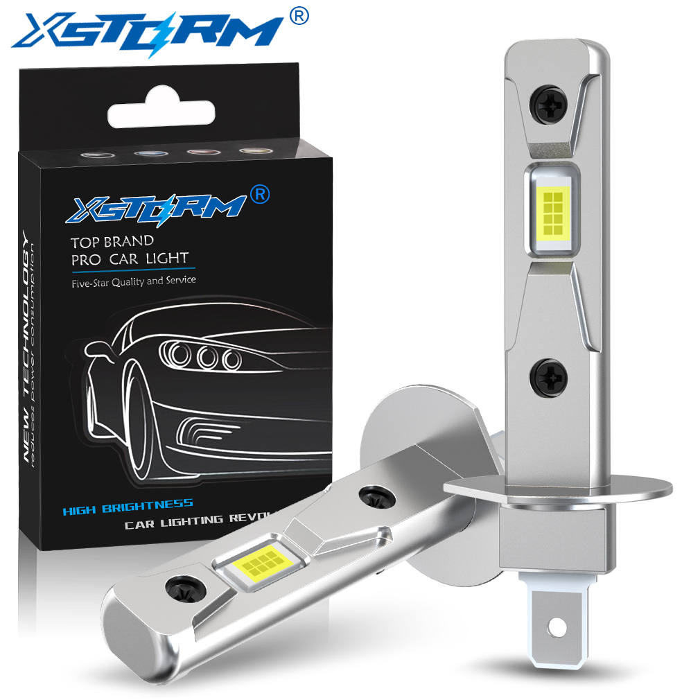 XSTORM H1 LED ヘッドライト電球 120W 20000LM LED H1 ライトエラーなし Canbus 自動ダイオードヘッドランプフォグランプ 12V 6000k 自動車