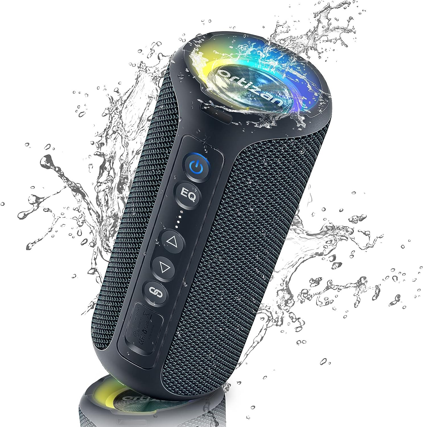 Ortizan X8 Pro Bluetooth スピーカー ポータブル 40W ステレオサウンド、豊かな低音、IPX7 防水、30 時間の再生時間、混合色ライト、3 EQ