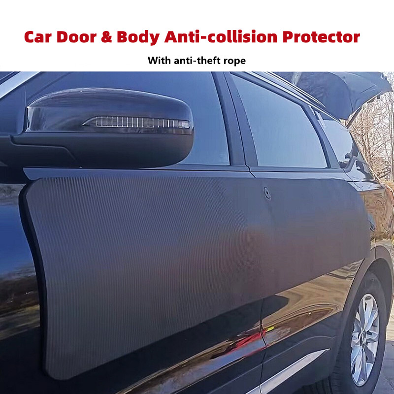 ブラック車のドアプロテクター接着剤不使用/磁気ボディサイドエッジガード装飾アンチスクラッチ保護パッドステッカーマルチサイズ