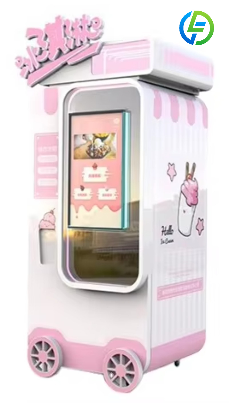 ビジネスセルフサービス商業アイスクリームマシン用にカスタマイズされた全自動アイスクリームロボット自動販売機