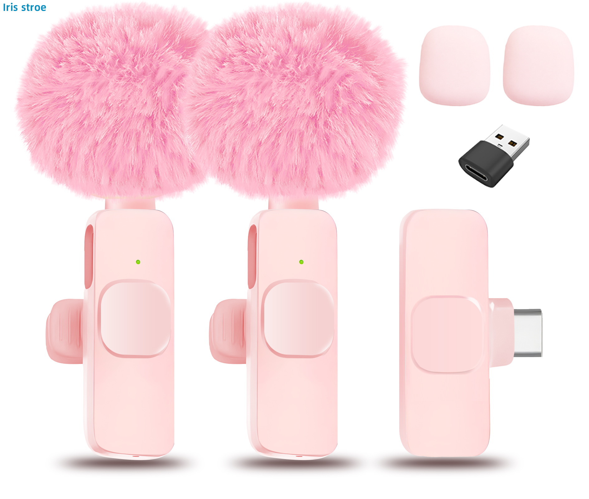 新しいワイヤレスラベリアマイクポータブルオーディオビデオ録音ミニマイク iPhone Android PC カメラライブゲーム電話用