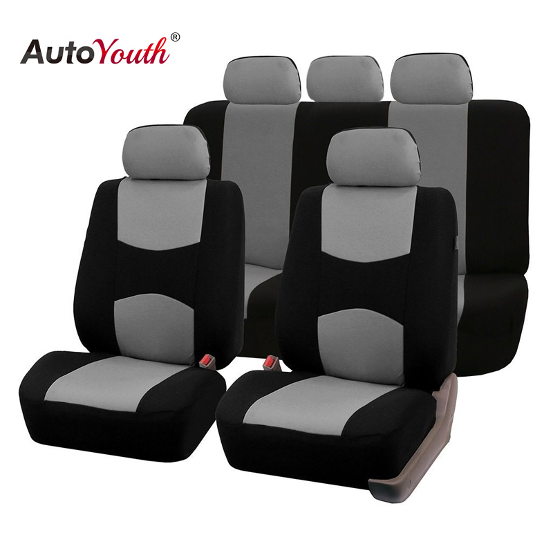 AUTOYOUTH 自動車シートカバー ポリエステル フルセット 5 個 四季用