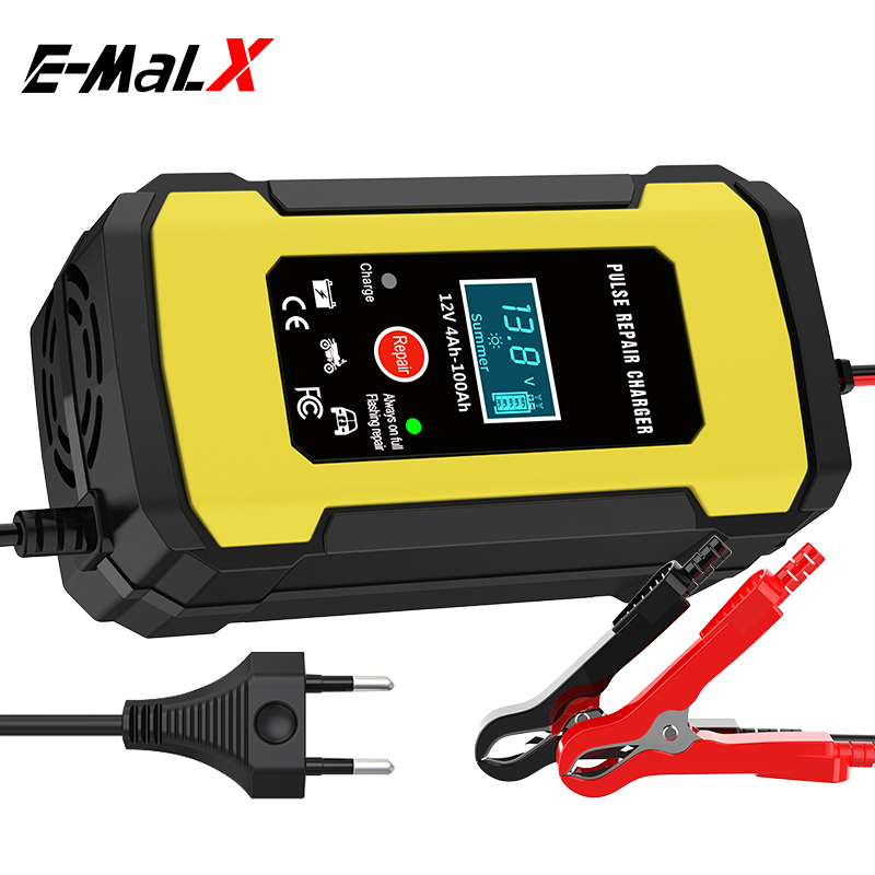 12V 6A インテリジェントカーバッテリー充電器車とオートバイの鉛酸バッテリー充電器とスマートパルス修理メンテナー