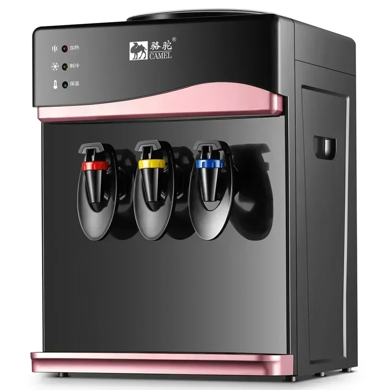 家庭用ドリンクディスペンサー 3 タップ暖かい氷温水ディスペンサードリンクディスペンサーホームガジェット水ボトル 220V