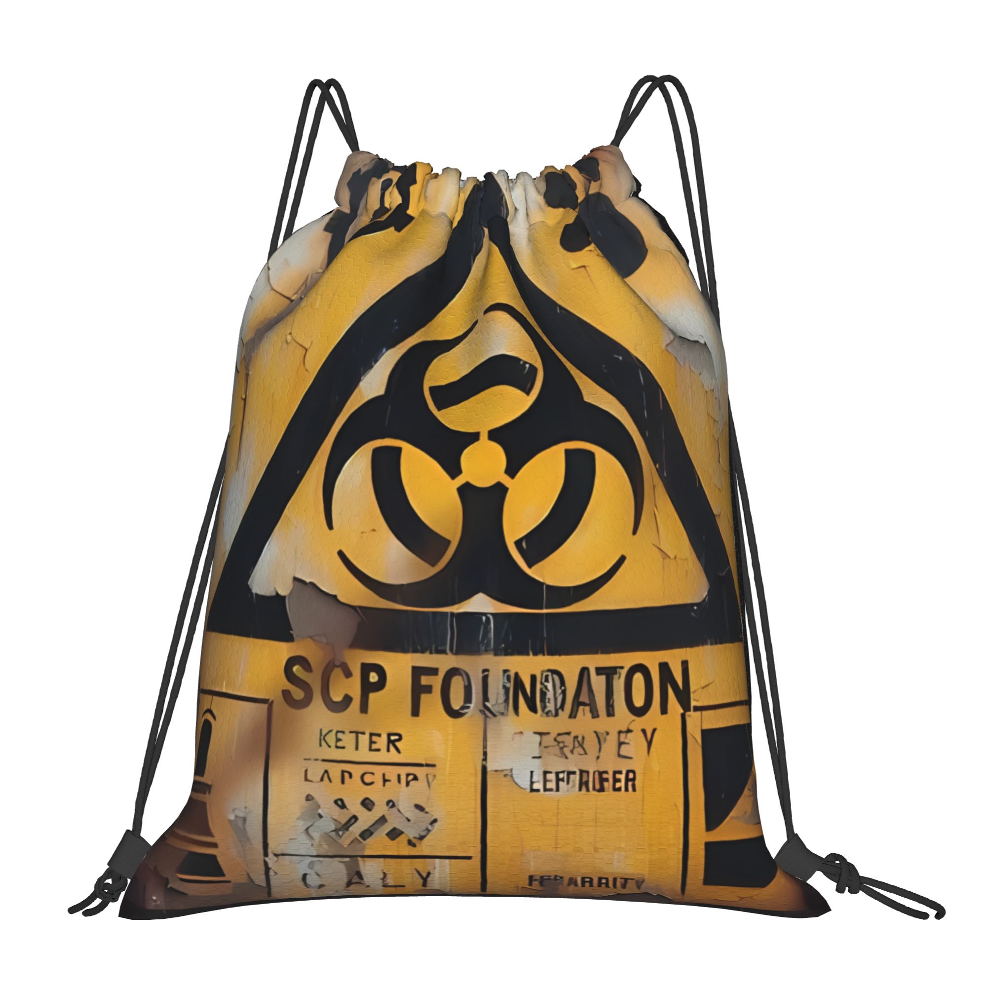 ホラー美学 Keter 着用サイン SCP 財団ポータブルスポーツ巾着バッグ乗馬ジムバックパックギフト収納バックパック