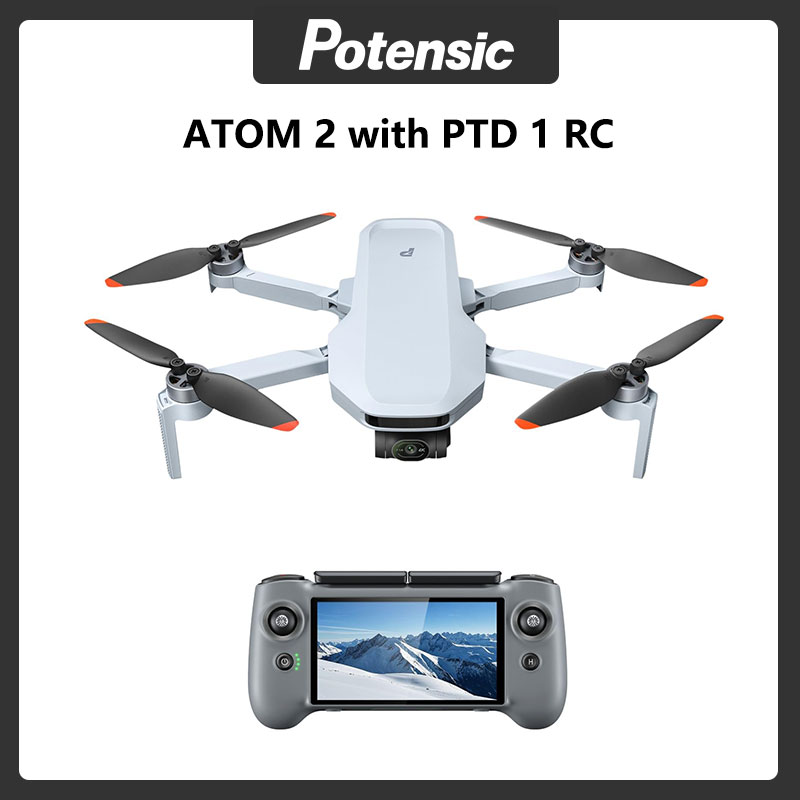 Potensic C0 ATOM 2 ドローン PTD 1 リモコン付き 4K ビデオ、8K 写真カメラ 10KM 2.7K 垂直撮影、AI 夜間撮影 AI トラック