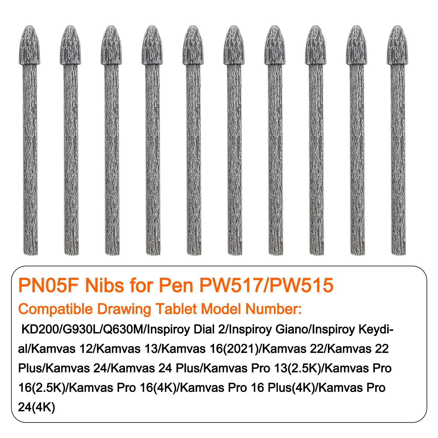フェルトペン先 PN05F Huion グラフィックス描画ペン PW517 に適用 Kamvas 12/13、Kamvas 22、Kamvas 22Plus、Kamvas 24/24 Plu