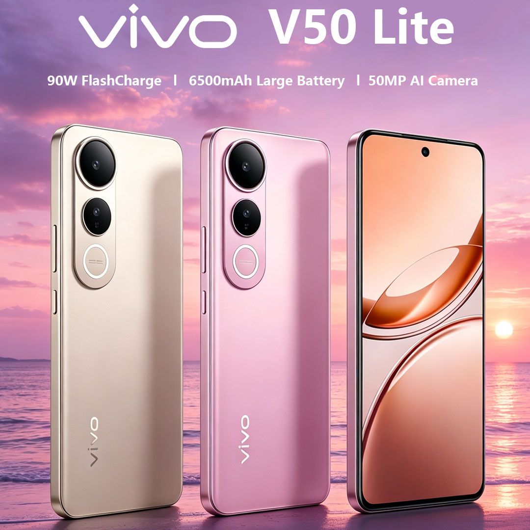 VIVO V50 Lite 5G グローバルバージョンスマートフォン 12GB 512GB 6500mAh 90W 高速充電 50MP AI カメラ 6.77 インチ画面デュアル SIM 携帯電話