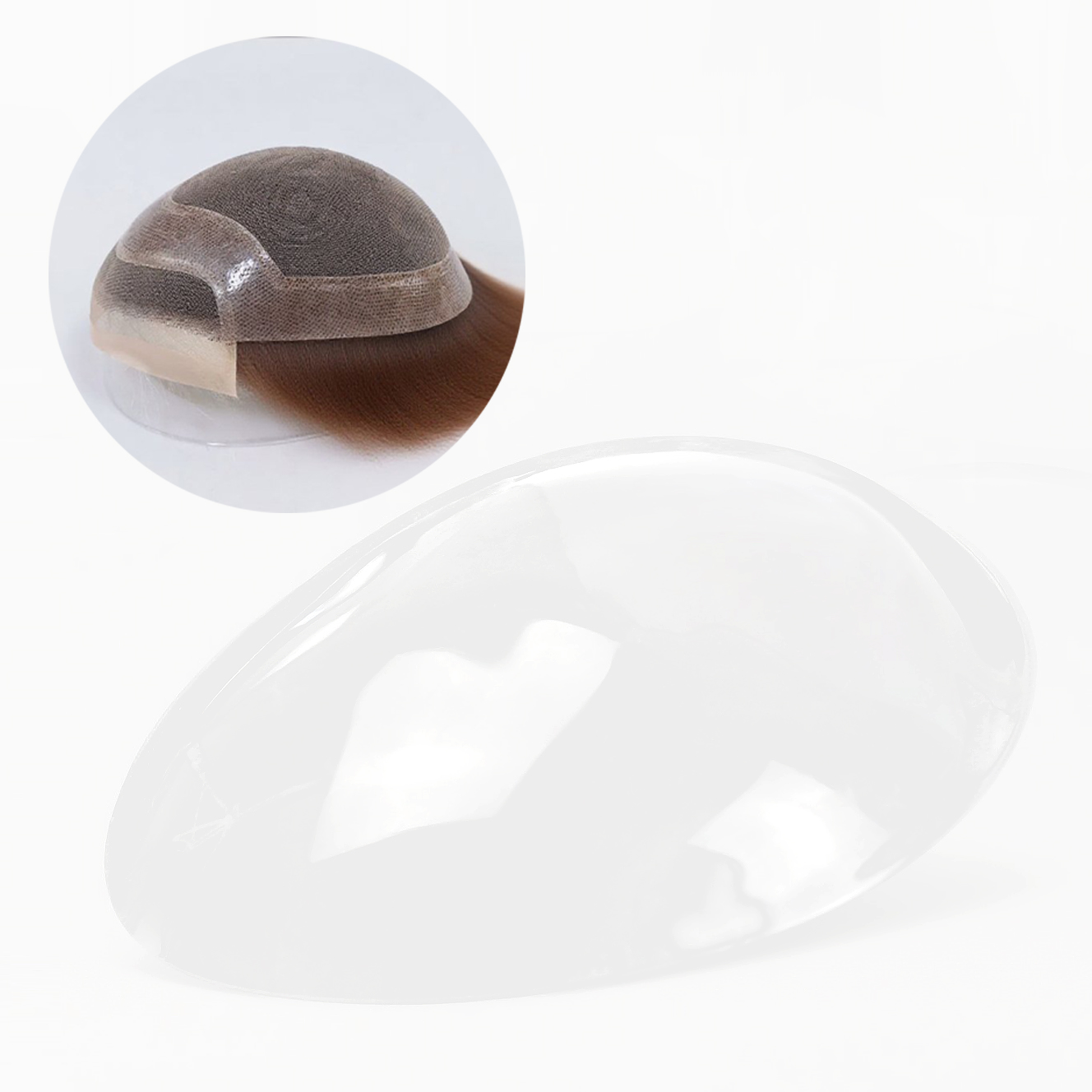 10 個ウィッグブロックサポートスタンドウィッグ収納透明プラスチックウィッグモデルスタンドディスプレイ男性ウィッグ交換用