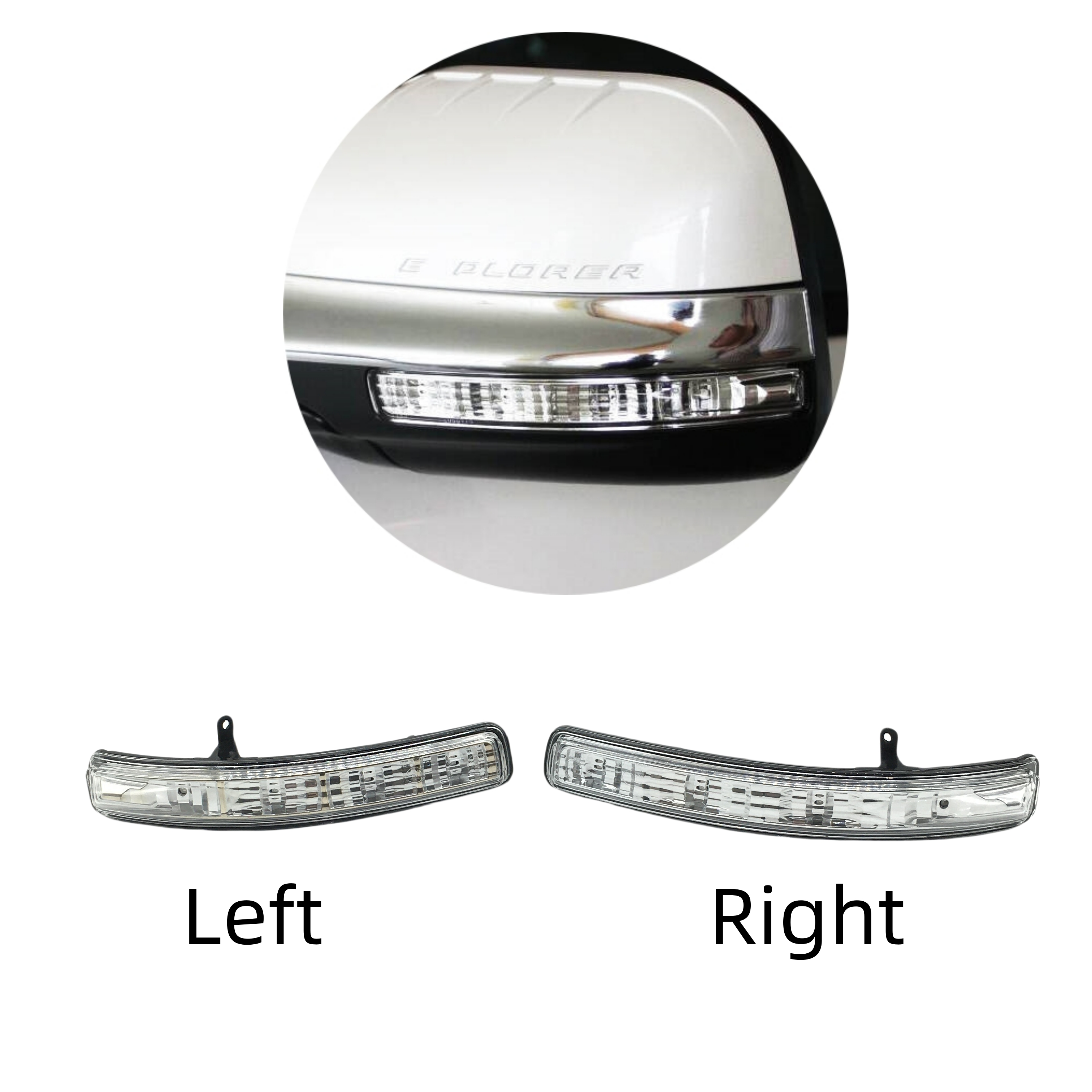 Yifei ブランドの車のバックミラー LED ターンシグナルインジケーターライトエクスプローラー 2011-2019 BB5Z13B375A BB5Z13B374A に適しています