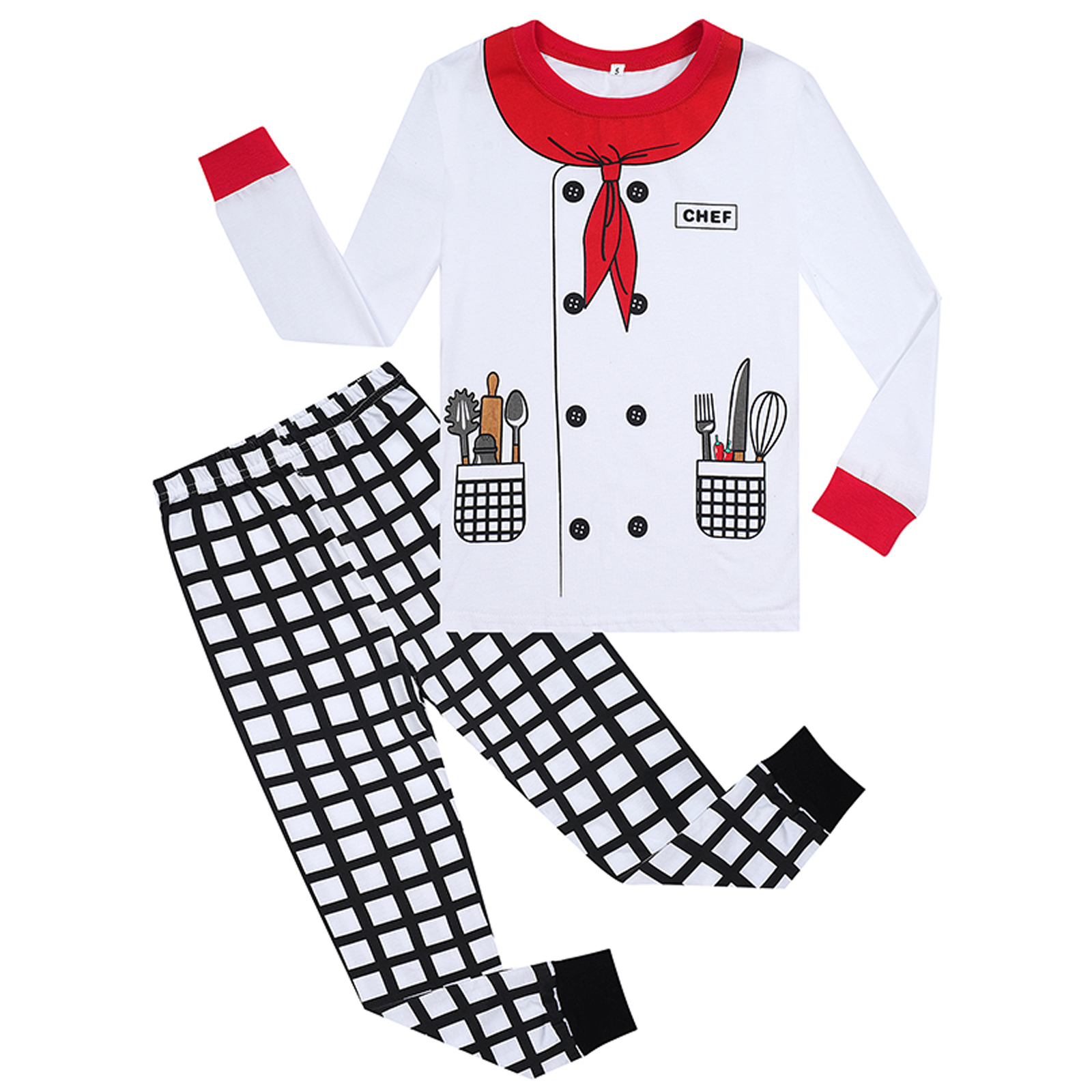 子供シェフ衣装クック衣装セット子カーニバルキッチン制服パジャマ服ハロウィンコスプレ服