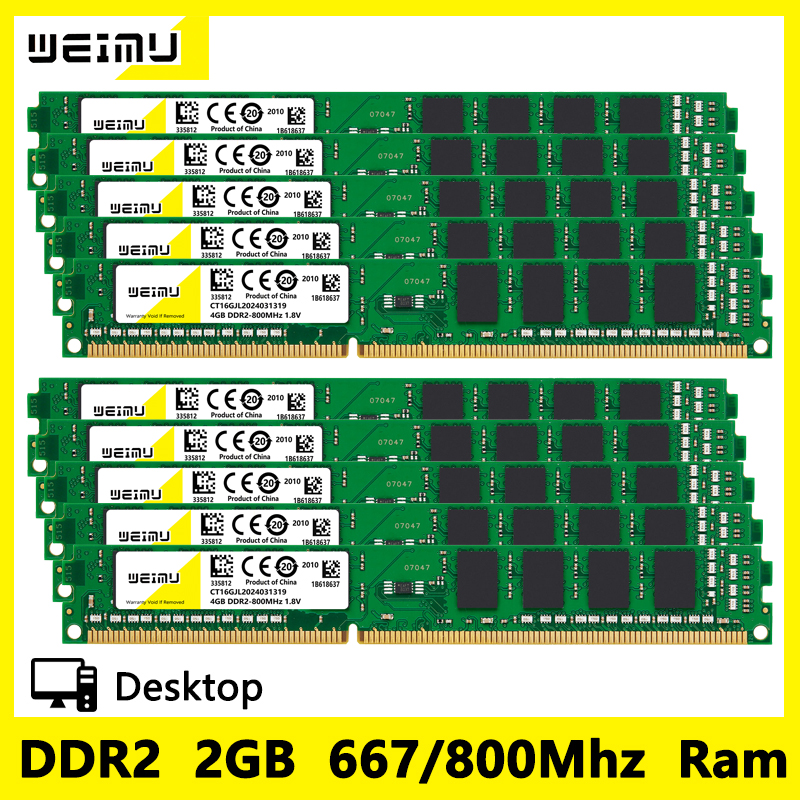 卸売 10/30/50個 DDR2 2GB デスクトップメモリ RAM 667 800MHz PC2 5300 6400 1.8V 200ピン アンバッファード UDIMM メモリ コンピューティング RAM