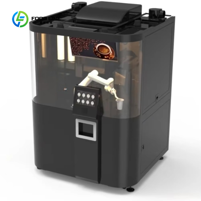 空港で使用される1時間あたり70杯（総合）のコーヒーを製造できるカスタマイズされたロボットカフェ自動販売機