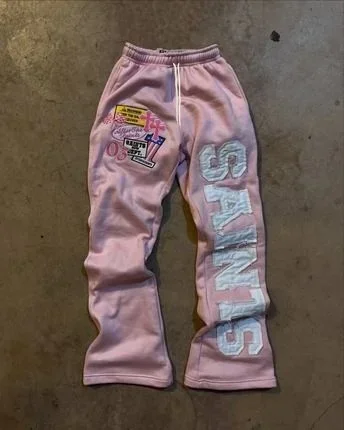 10 代のカップルカジュアルワイドレッグスポーツパンツストリートウェアズボン Y2k スタイルプリントシリーズホット販売 2026 新しい人気プリントシリーズ