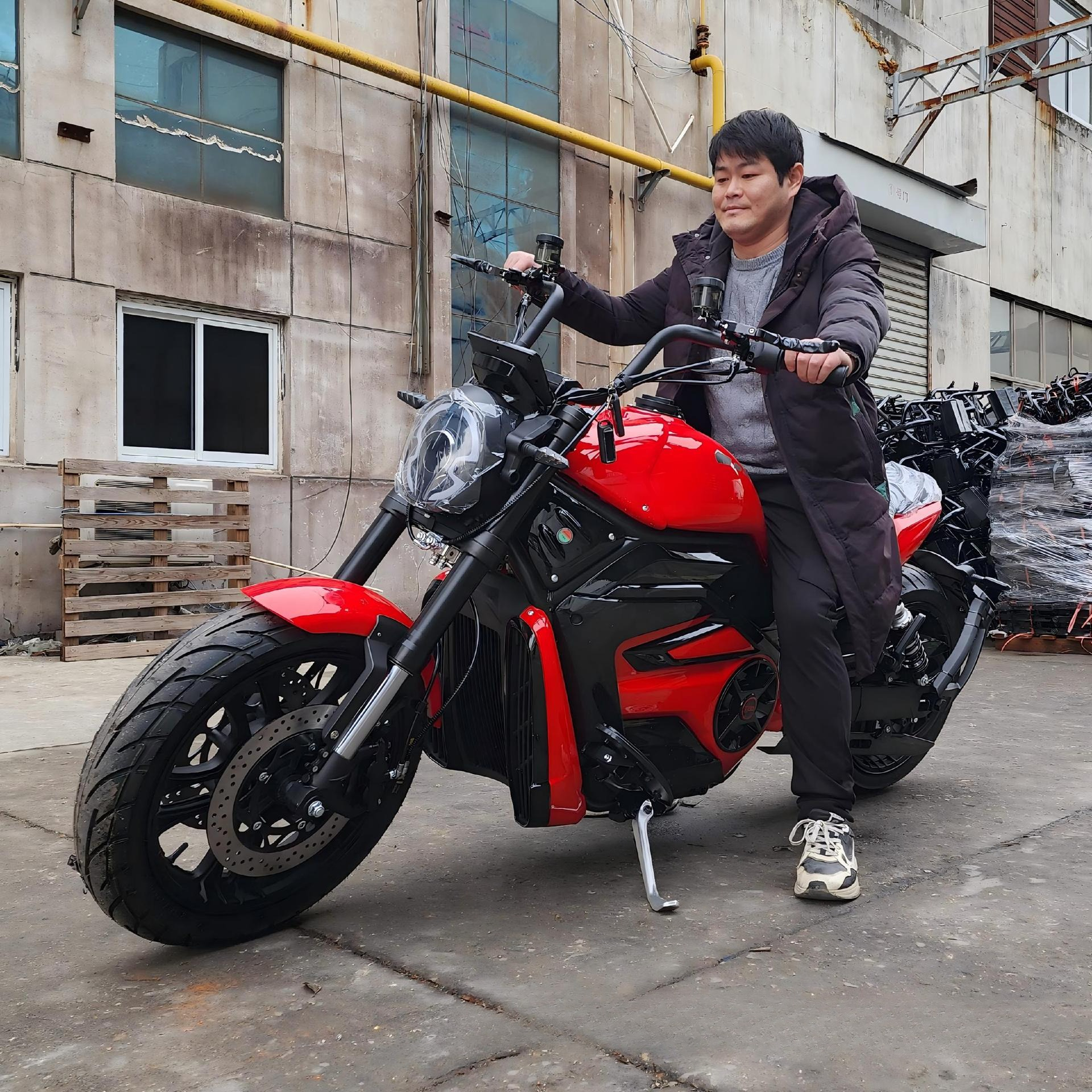 8000 ワットミッドドライブベルトモーター電動バイク 300 キロ Type2 急速充電 200 ミリメートル幅タイヤ調節可能な倒立ショックカスタマイズ可能