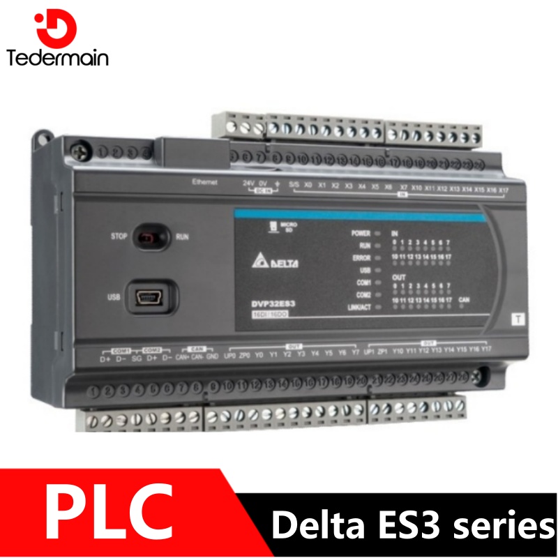 新品 デルタ ES3 シリーズ PlC 内蔵イーサネット インターフェイス CANopen DVP32ES300R DVP32ES311T DVP48ES300T DVP64ES300R DVP80ES300T
