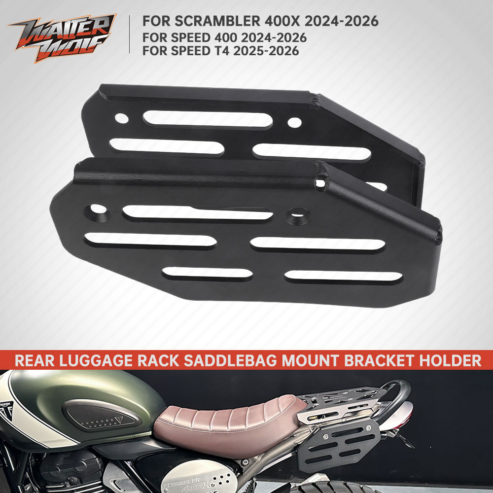 サイドバッグ荷物キャリアラックブラケットスクランブラー 400X スクランブラースピード 400 2024-2026 荷物ラックホルダーサドルバッグサポート