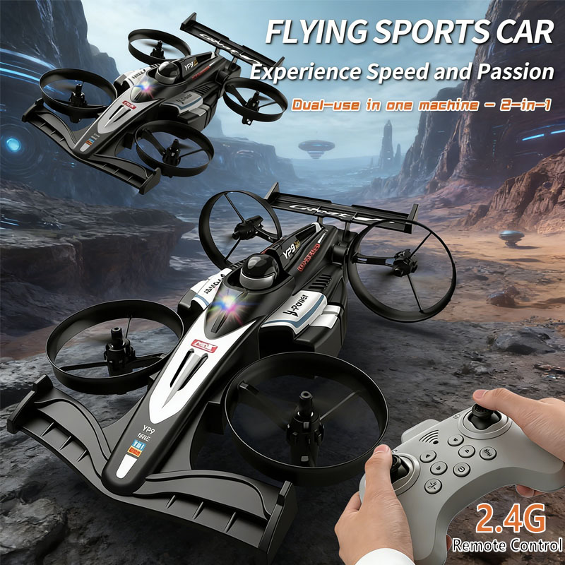 陸空デュアルモード クワッドコプター スタント ドリフト レーシング カー 2 in 1 航空機固定翼モデル航空機飛行ドローン クリスマス ギフト