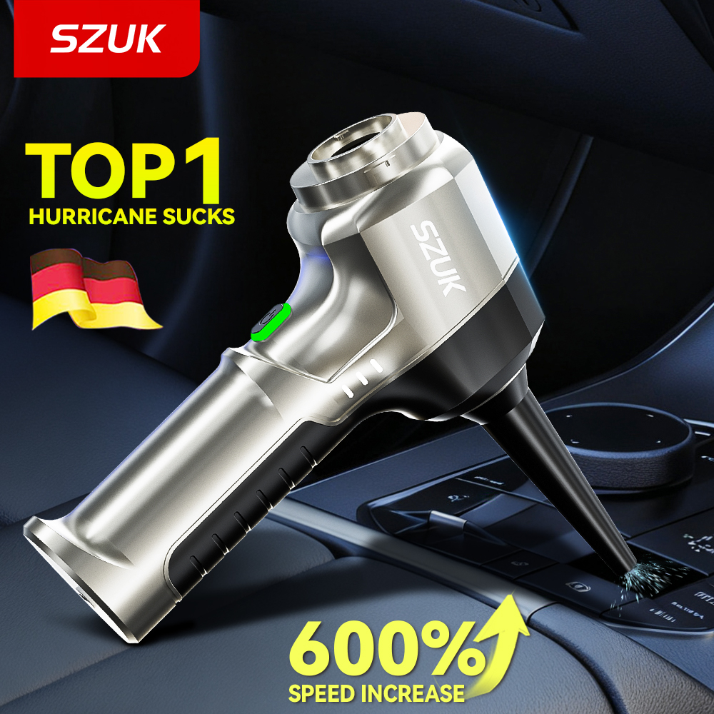SZUK 18000PA ミニカー掃除機強力なハンドヘルド洗浄機強力な吸引ワイヤレスポータブル掃除機車用