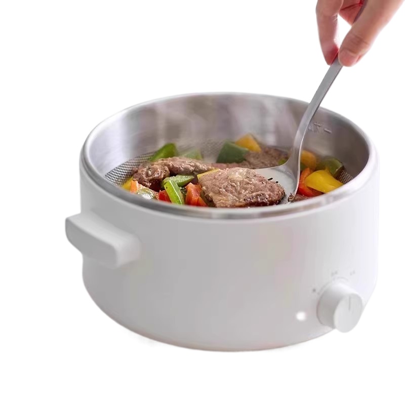 220V ステンレス鋼インナー電気炊飯器、多機能 2L 統合鍋ミニ家庭用電気調理機
