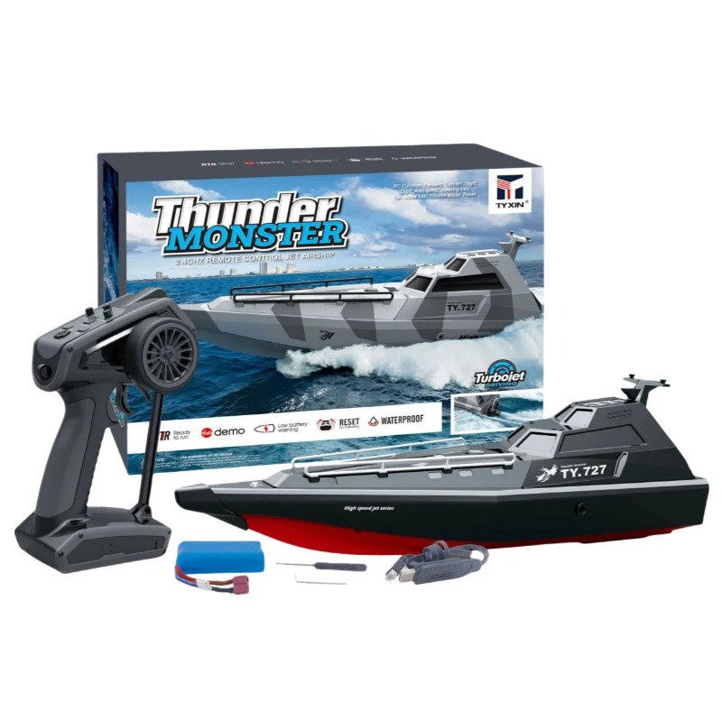 2.4 グラムワイヤレス Rc ボートリモコン Tx727 ボートリモコンスピードボート高馬力高​​速モデルボート少年おもちゃクリスマスギフト