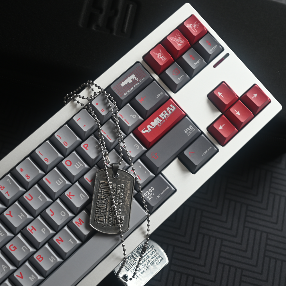 メカニカルキーボードキーキャップロシア日本語 Etymon 142 キーカスタムシルバーハンド PBT キーキャップチェリープロファイル DYE Sub MX スイッチ