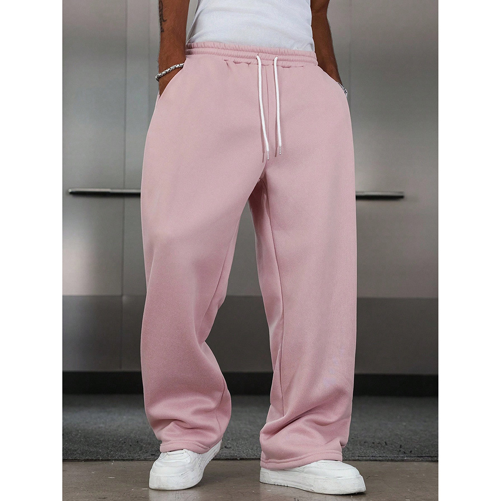 メンズ ジョガー スウェットパンツ ルーズフィット ストレートレッグ カジュアル パンツ 巾着付き ウエストゴム アメリカンスタイル 快適 スポーツ用
