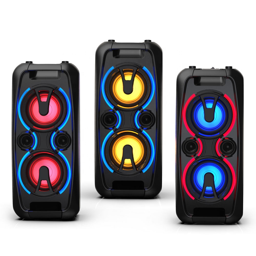 ポータブルワイヤレスカラオケマイク HIFI ステレオサポートハンズフリー/AUX-IN 機能/USB 再生 BT スピーカーボックス
